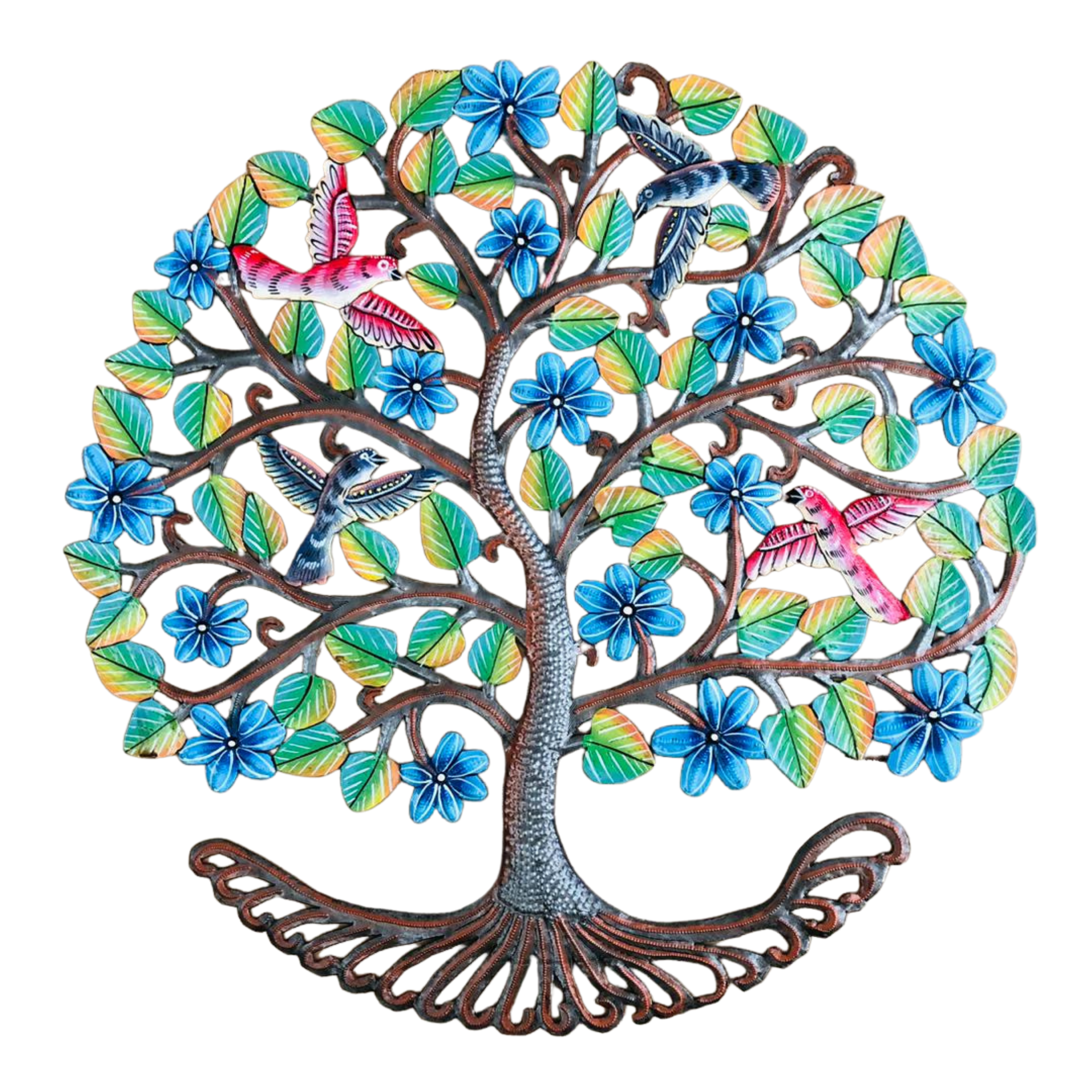 Blue Blossom Bird Tree