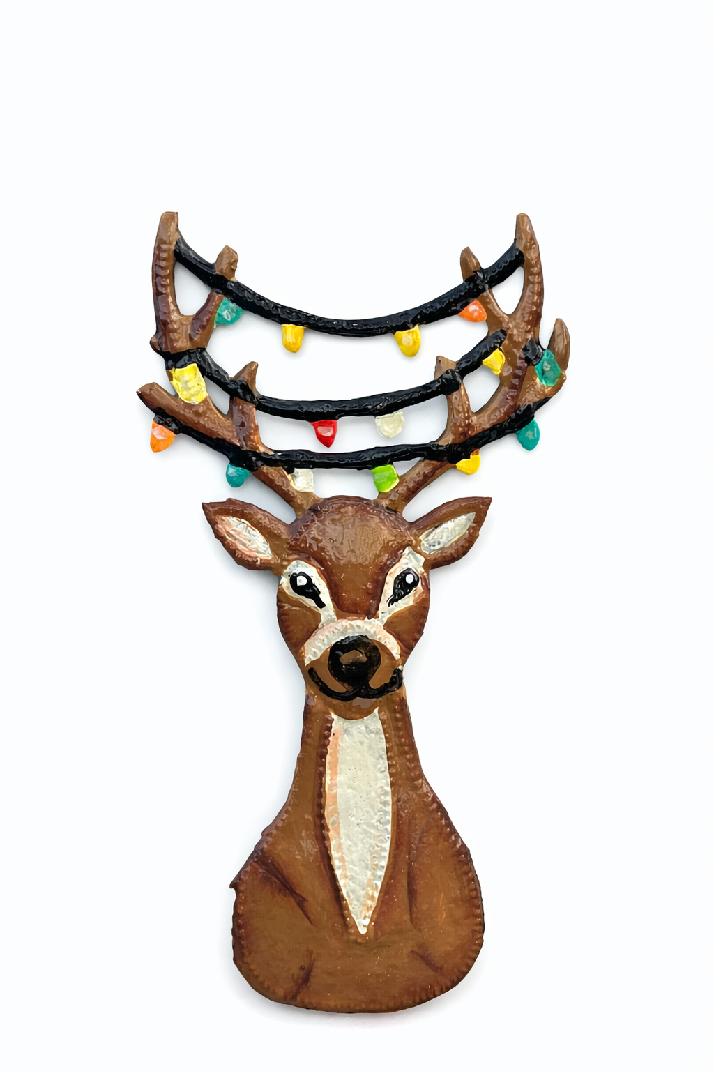 Reindeer Head with Lights Ornament