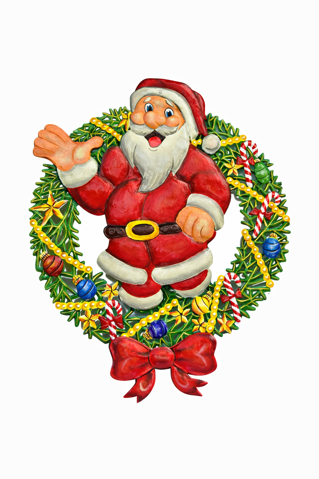 Santa-in-Wreath